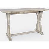 Fairview Sofa Console Table in Distressed Ash Finish Wood